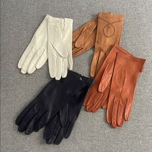 Bundle of 4 Vintage Leather Gloves